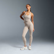 Beige Timeless Square Neck Vest