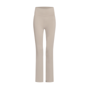 Beige Essential High Waisted Flared Leggings