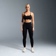 Black Essential Racer Back Sports Bra