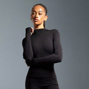 Black Essential Long Sleeve Top