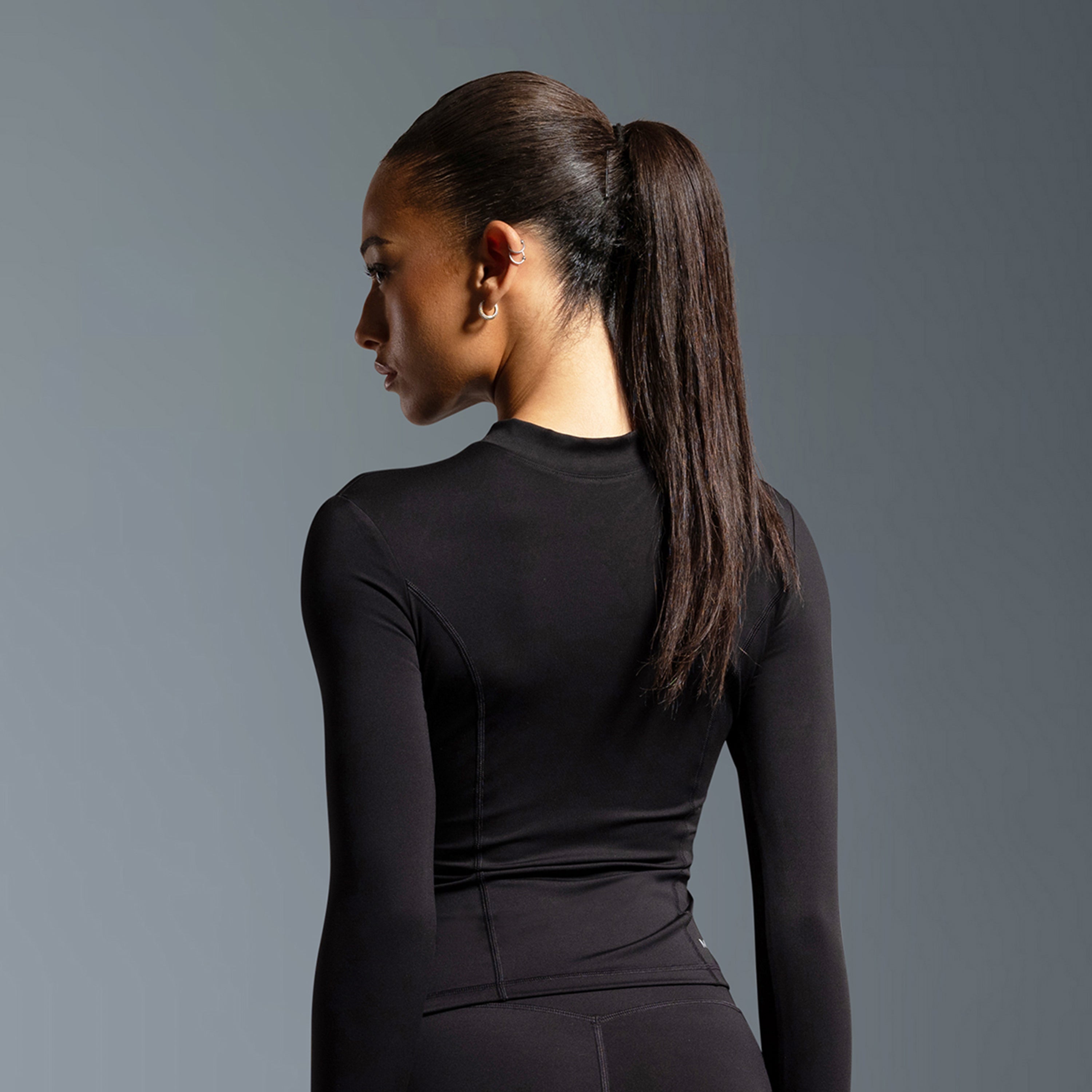 Black Essential Long Sleeve Top
