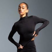 Black Essential Long Sleeve Top