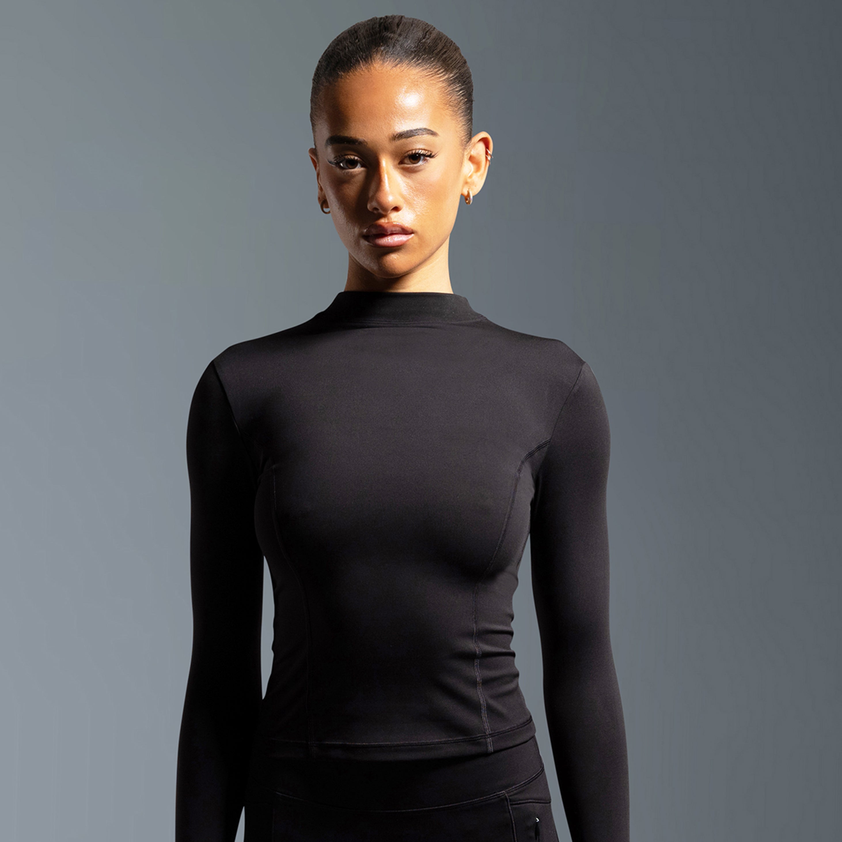 Black Essential Long Sleeve Top