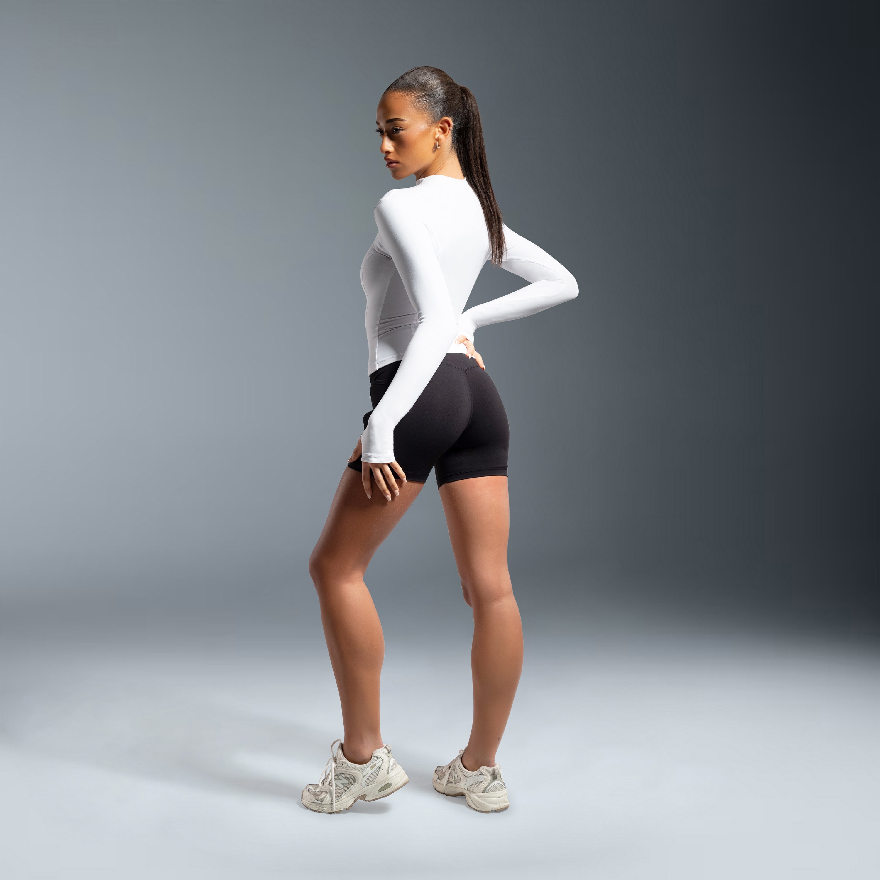 White Essential Long Sleeve Top