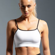 White Timeless Adjustable Sports Bra