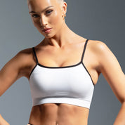 White Timeless Adjustable Sports Bra