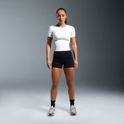 Black Essential High Waited Zip Shorts