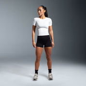Black Essential High Waited Zip Shorts