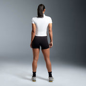 White Essential Short Sleeve Zip Jacket