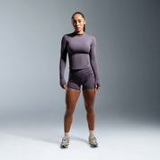 Grey Essential High Waited Zip Shorts