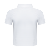 White Essential Short Sleeve Zip Jacket