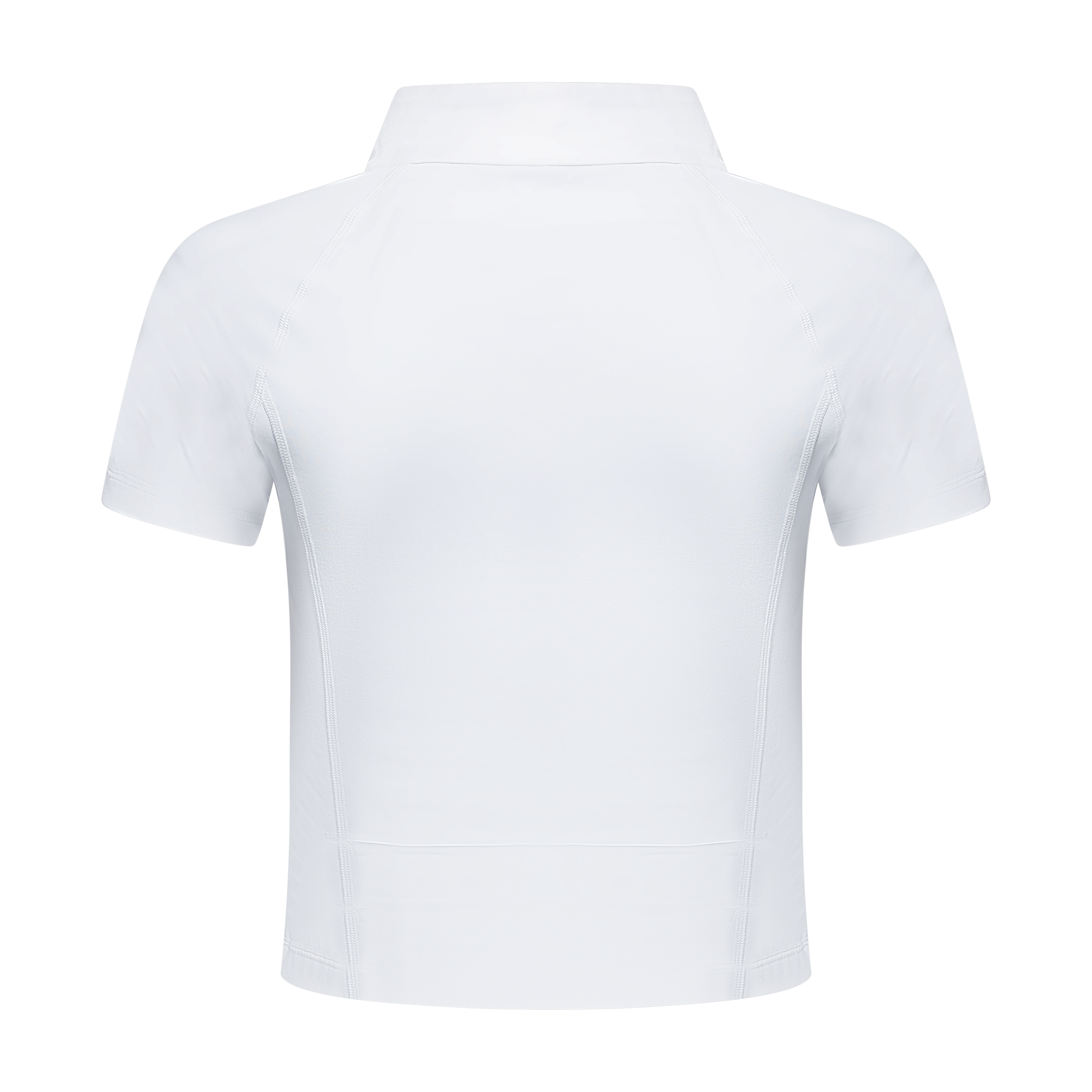 White Essential Short Sleeve Zip Jacket