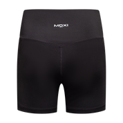 Black Essential High Waited Zip Shorts