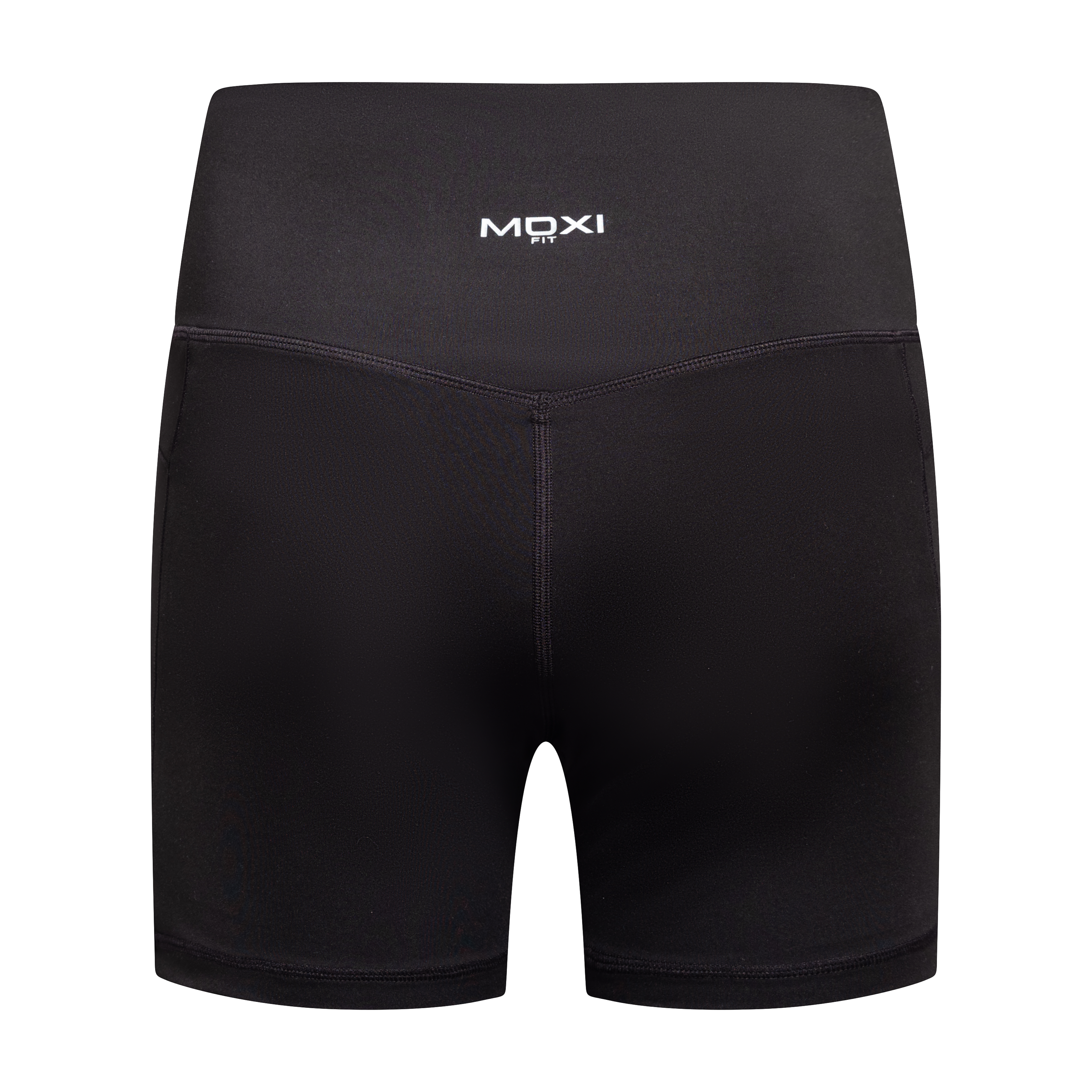 Black Essential High Waited Zip Shorts